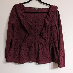 Madewell embroidered eyelet top